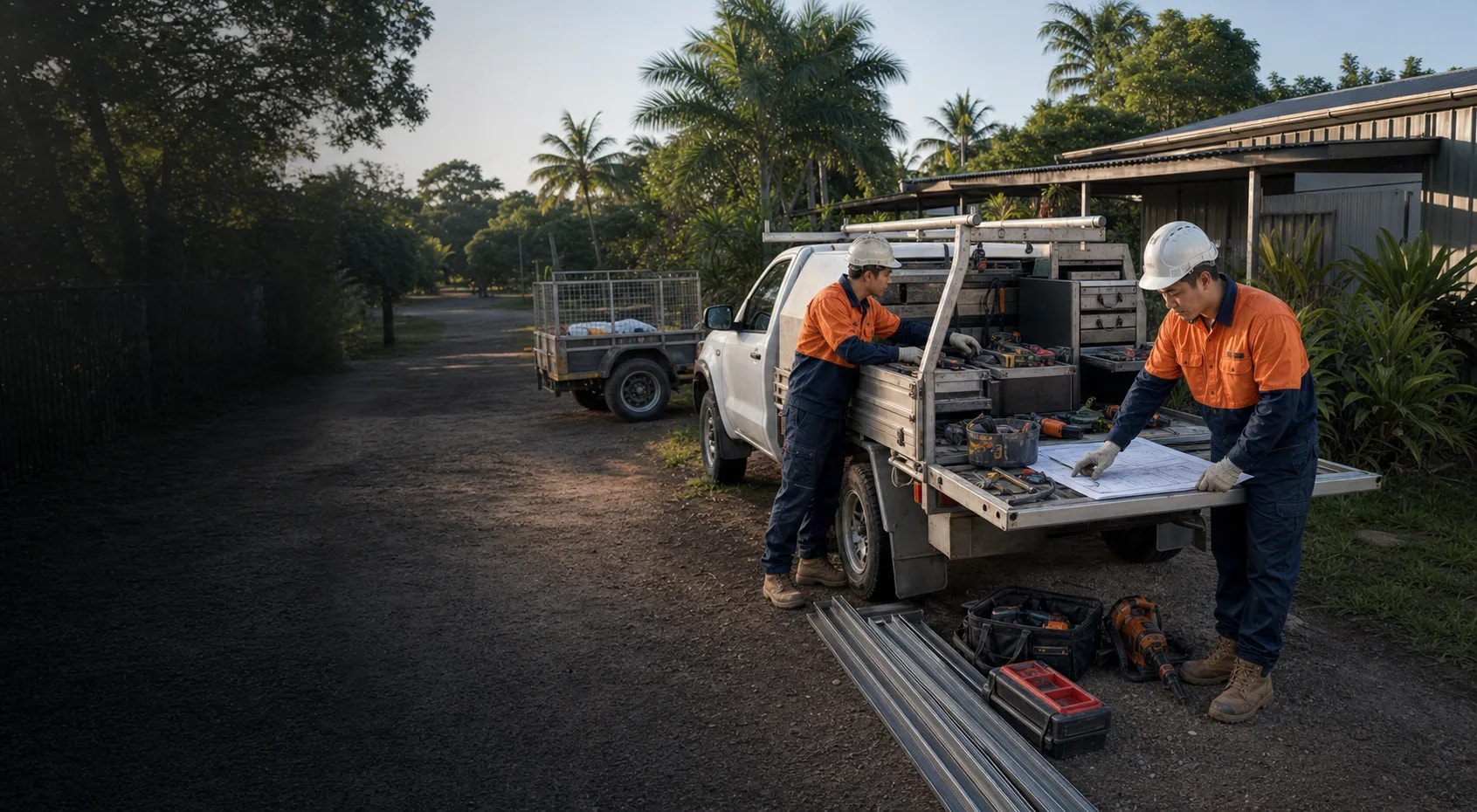 AUHUA Services team preparing for construction and property work in Darwin